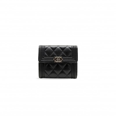 CHANEL MASTER  BOY MEDIUM WALLET BLACK A80734 (11.5*10.5*3cm)