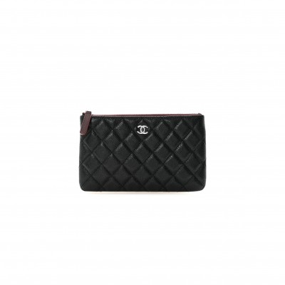 CHANEL MASTER CAVIAR QUILTED COSMETIC CASE BLACK AP1071 (20*12.2*1cm)