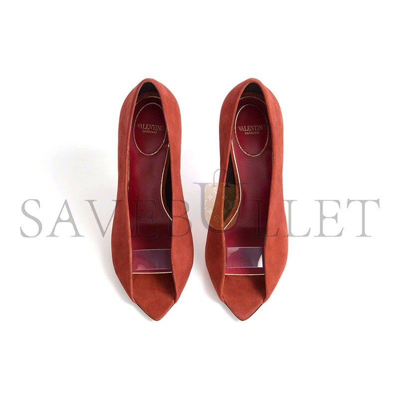 VALENTINO OPEN TOE RÉVÉLÉ SUEDE PUMPS 105MM 8W0S0PG5UHG_AXG VALENTINO OPEN TOE RÉVÉLÉ SUEDE PUMPS 105MM 8W0S0PG5UHG_AXG