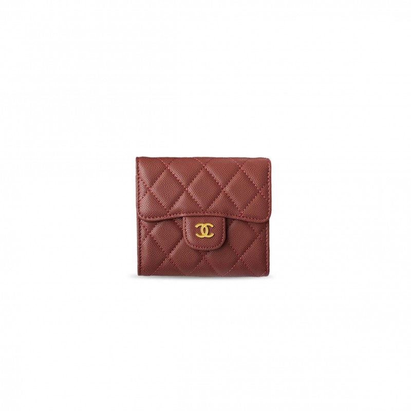 CHANEL MASTER QUILTED TRI-FOLD FLAP WALLET (11.5*10.5*3cm) 