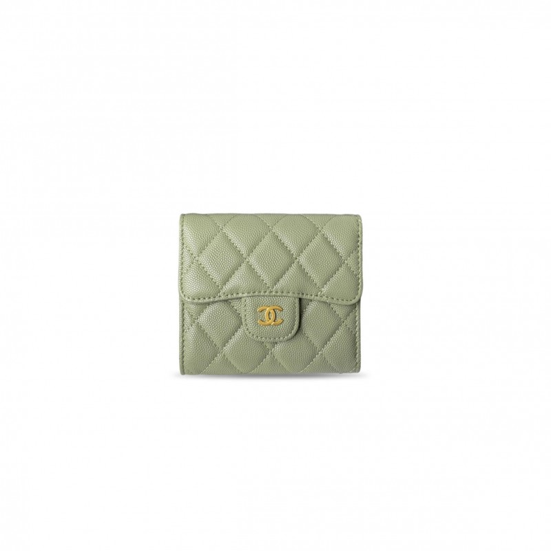 CHANEL MASTER QUILTED TRI-FOLD FLAP WALLET (11.5*10.5*3cm) 