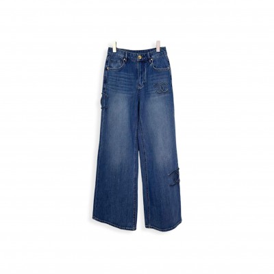CHANEL WIDE LEG JEANS 