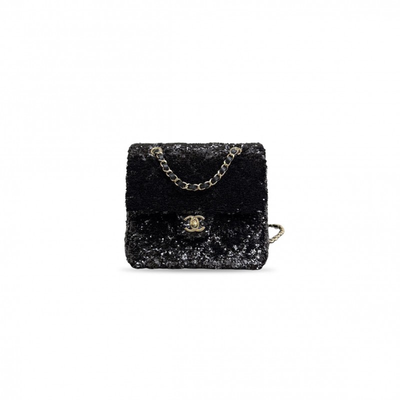 CHANEL SEQUIN BACKPACK (19*19*5.5cm) 
