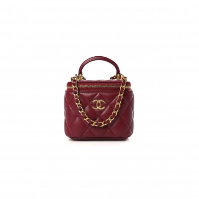 CHANEL QUILTED MINI VANITY WITH CHAIN AP2198 (11*8.5*7cm)