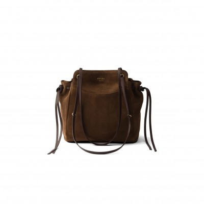 PRADA ALLUSION MEDIUM SUEDE TOTE BAG 1BG641 (32*28*14cm)