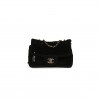 CHANEL SMALL COCO BEACH CROCHET FLAP BAG BLACK MESH GOLD HARDWARE AS6157 (21*14*6cm)