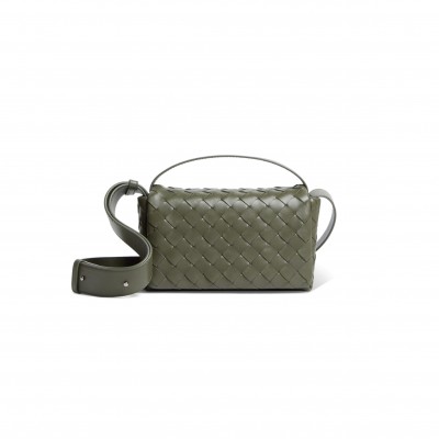 BOTTEGA VENETA INTRECCIATO MINI BAG WITH FLAP 857931 (20*12*6.5cm)