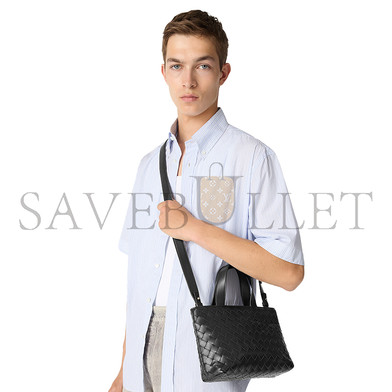 BOTTEGA VENETA MINI INTRECCIATO ZIPPED TOTE 855504V2HL11089 (27*18*10cm) BOTTEGA VENETA MINI INTRECCIATO ZIPPED TOTE 855504V2HL11089 (27*18*10cm)