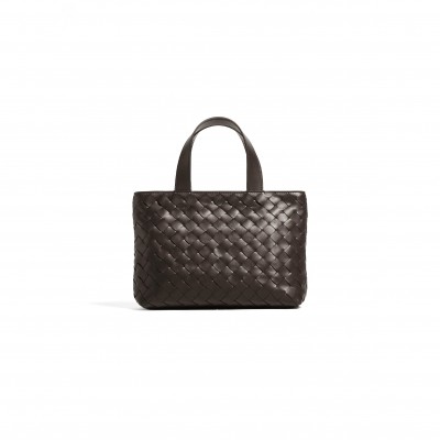 BOTTEGA VENETA MINI INTRECCIATO ZIPPED TOTE 855504V2HL12166 (27*18*10cm)