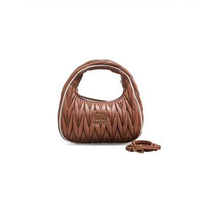 MIU MIU MINI WANDER MATELASSÉ SHOULDER BAG 5BC125 (20*19*6cm) MIU MIU MINI WANDER MATELASSÉ SHOULDER BAG 5BC125 (20*19*6cm)