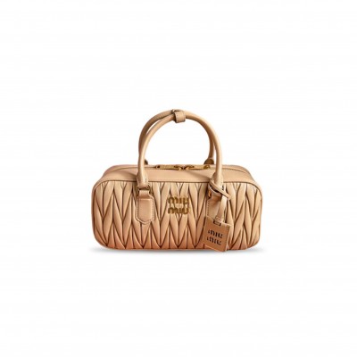 MIU MIU ARCADIE MATELASSÉ NAPPA LEATHER BAG 5BB148 (27*12*9cm) MIU MIU ARCADIE MATELASSÉ NAPPA LEATHER BAG 5BB148 (27*12*9cm)