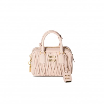 MIU MIU ARCADIE MATELASSÉ HANDBAG 5BB123 (19*13*6cm) 