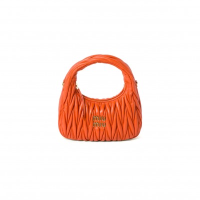 MIU MIU WANDER MATTRESSE TEXTURED HANDBAG 5BC125 (20*19*6cm) 