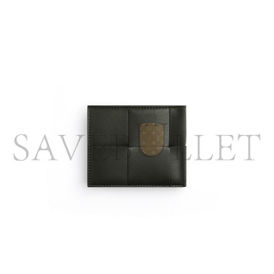 BOTTEGA VENETA CASSETTE BI-FOLD WALLET WITH COIN PURSE DARK MOSS 749455VBWD23009 (10*8.5cm)