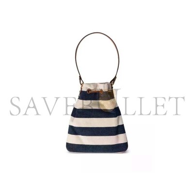 MIU MIU STRIPED BUCKET BAG 5ND016 (23*20cm)