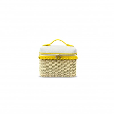 LORO PIANA EXTRA POCKET L21 EAST-WEST WICKER (21*17.5*10cm)