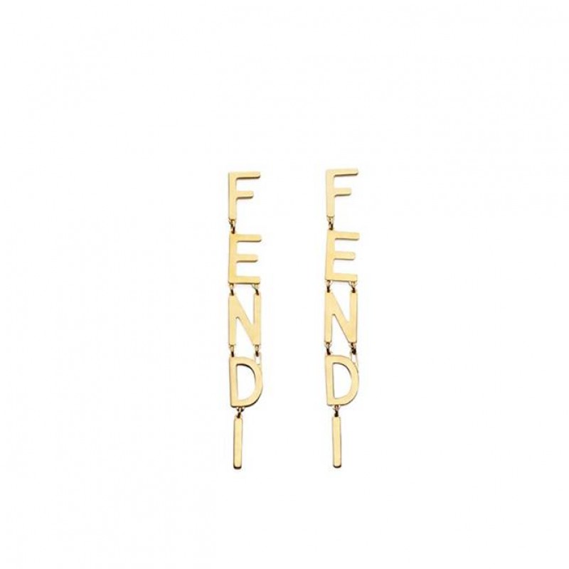 FENDI SIGNATURE EARRINGS GOLD-COLORED EARRINGS 8AH031B08F1CHL