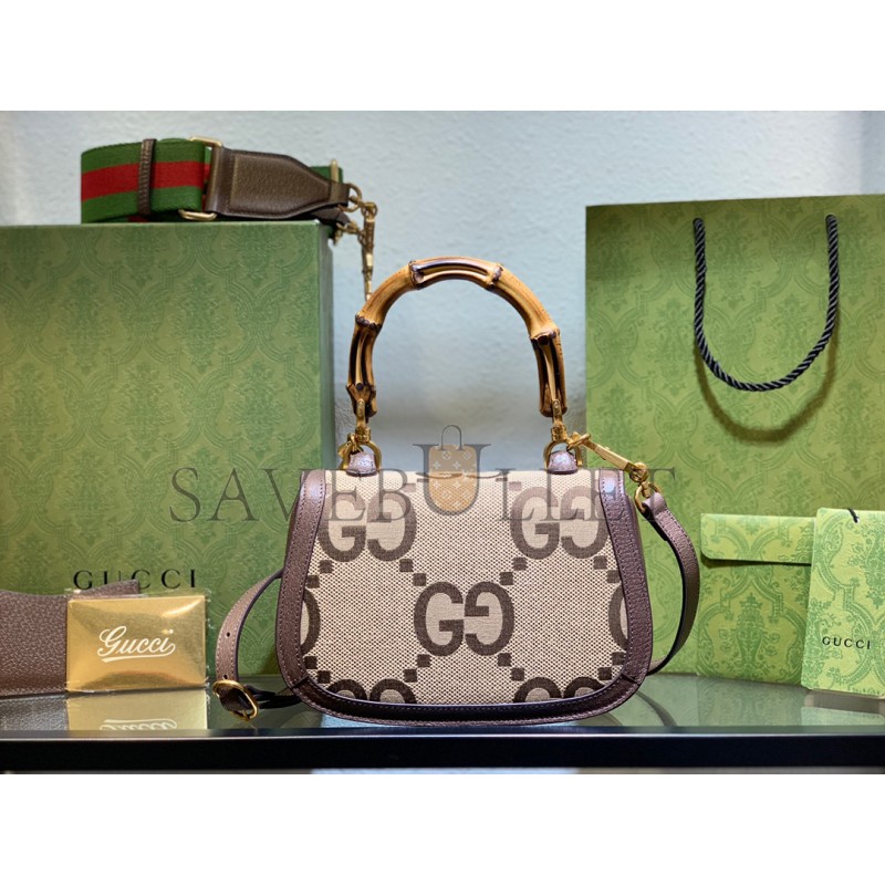  GUCCI BAMBOO 1947 JUMBO SMALL TOP HANDLE BAG 675797 (21*15*7cm)