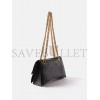 BALENCIAGA BLACK CRUSH CHAIN CROCODILE-EFFECT LEATHER SHOULDER BAG MATCHESFASHION US (25.5*16*6.4cm)