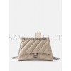 BALENCIAGA BEIGE CRUSH MEDIUM CREASED-LEATHER SHOULDER BAG MATCHESFASHION US (32*18*11cm)