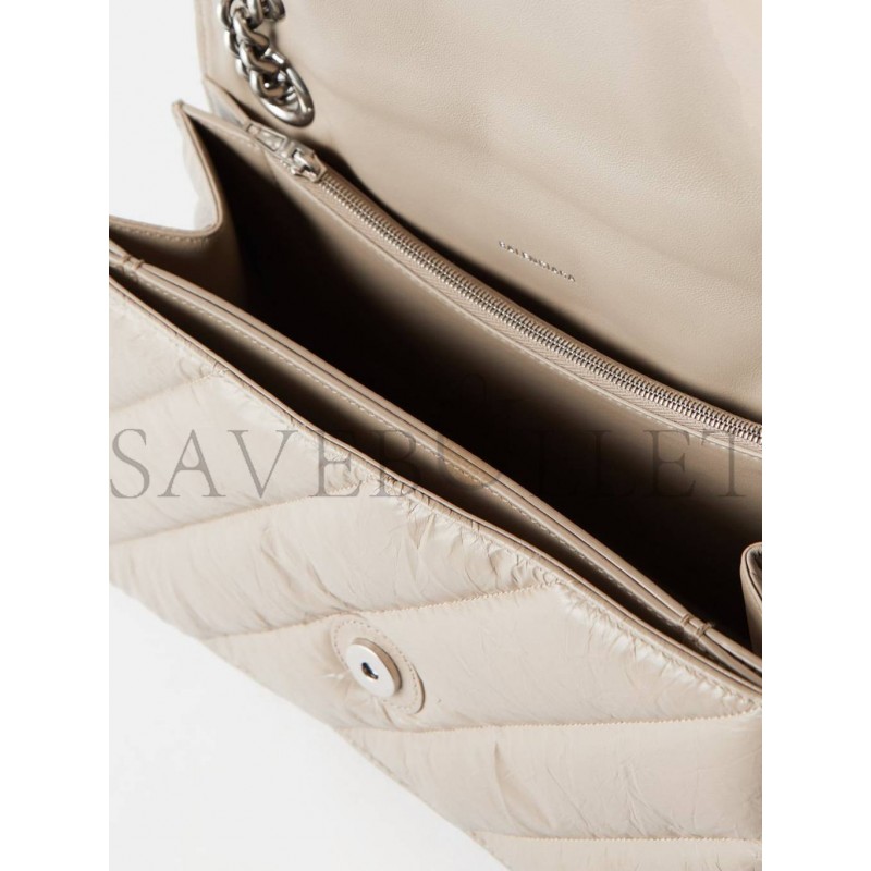 BALENCIAGA BEIGE CRUSH MEDIUM CREASED-LEATHER SHOULDER BAG MATCHESFASHION US (32*18*11cm)