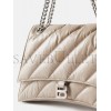 BALENCIAGA BEIGE CRUSH MEDIUM CREASED-LEATHER SHOULDER BAG MATCHESFASHION US (32*18*11cm)