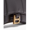 BALENCIAGA BLACK HOURGLASS MINI CROCODILE-EFFECT LEATHER BAG MATCHESFASHION US (12*8.5*4.3cm)