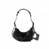 BALENCIAGA BLACK LE CAGOLE XS CROC-EFFECT LEATHER SHOULDER BAG  MATCHESFASHION US (25.6*11.4*7.3cm)