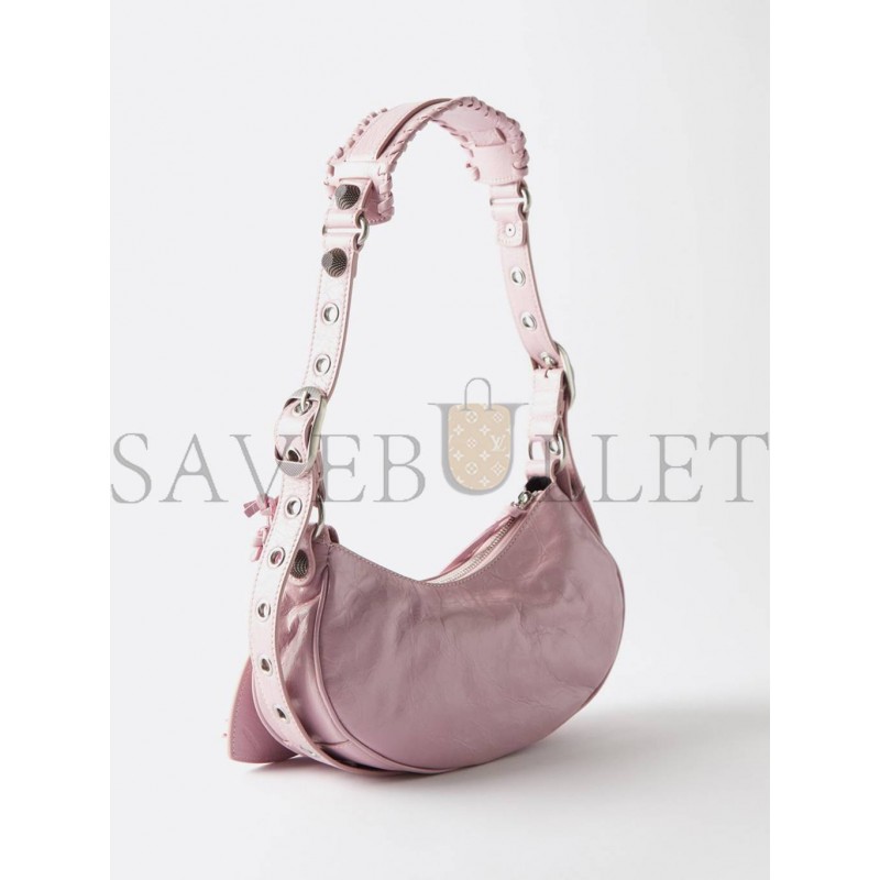 BALENCIAGA PINK LE CAGOLE XS LEATHER SHOULDER BAG  MATCHESFASHION US (26*13*5cm)