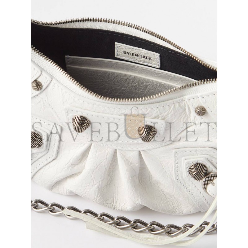 BALENCIAGA WHITE NEO CAGOLE CITY LEATHER SHOULDER BAG MATCHESFASHION US (28.3*24.1*16.7cm)