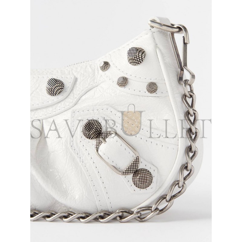 BALENCIAGA WHITE NEO CAGOLE CITY LEATHER SHOULDER BAG MATCHESFASHION US (28.3*24.1*16.7cm)