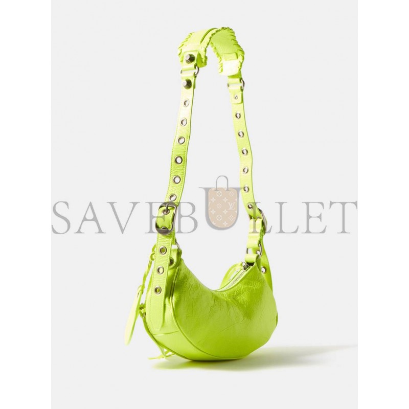 BALENCIAGA GREEN LE CAGOLE XS LEATHER SHOULDER BAG MATCHESFASHION US (25.6*11.4*7.3cm)