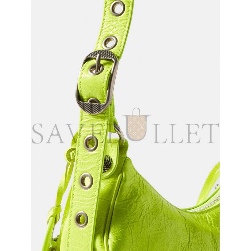 BALENCIAGA GREEN LE CAGOLE XS LEATHER SHOULDER BAG MATCHESFASHION US (25.6*11.4*7.3cm)