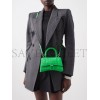 BALENCIAGA GREEN HOURGLASS XS CROC-EFFECT LEATHER CROSS-BODY BAG MATCHESFASHION US (19*12.1*7.6cm)