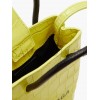 BALENCIAGA YELLOW SHOPPING MINI CROC-EFFFECT LEATHER CROSS-BODY BAG  MATCHESFASHION US (18*12.4*4.8cm)