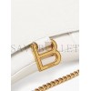 BALENCIAGA WHITE HOURGLASS CROCODILE-EFFECT LEATHER CROSS-BODY BAG MATCHESFASHION US (19.8*12.1*5cm)