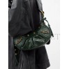 BALENCIAGA GREEN CAGOLE XS CROC-EFFECT LEATHER SHOULDER BAG MATCHESFASHION US (25.4*14*6cm)