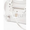 BALENCIAGA WHITE NEO CLASSIC CITY CROCODILE-EFFECT LEATHER BAG MATCHESFASHION US (22*14*9cm)