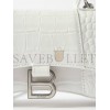 BALENCIAGA WHITE LADY FLAP S CROCODILE-EFFECT SHOULDER BAG  MATCHESFASHION US (21.8*14.2*8.8cm)