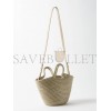 BALENCIAGA NEUTRAL IBIZA WOVEN BASKET BAG MATCHESFASHION US (32*20.5*14cm)