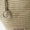 BALENCIAGA NEUTRAL IBIZA WOVEN BASKET BAG MATCHESFASHION US (32*20.5*14cm)