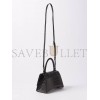 BALENCIAGA BLACK HOURGLASS S CROCODILE-EFFECT LEATHER BAG MATCHESFASHION US (22.5*15*10cm)