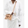 BALENCIAGA NEUTRAL DOWNTOWN XS CROCODILE-EFFECT LEATHER BAG  MATCHESFASHION US (25.9*16.5*7.1cm)