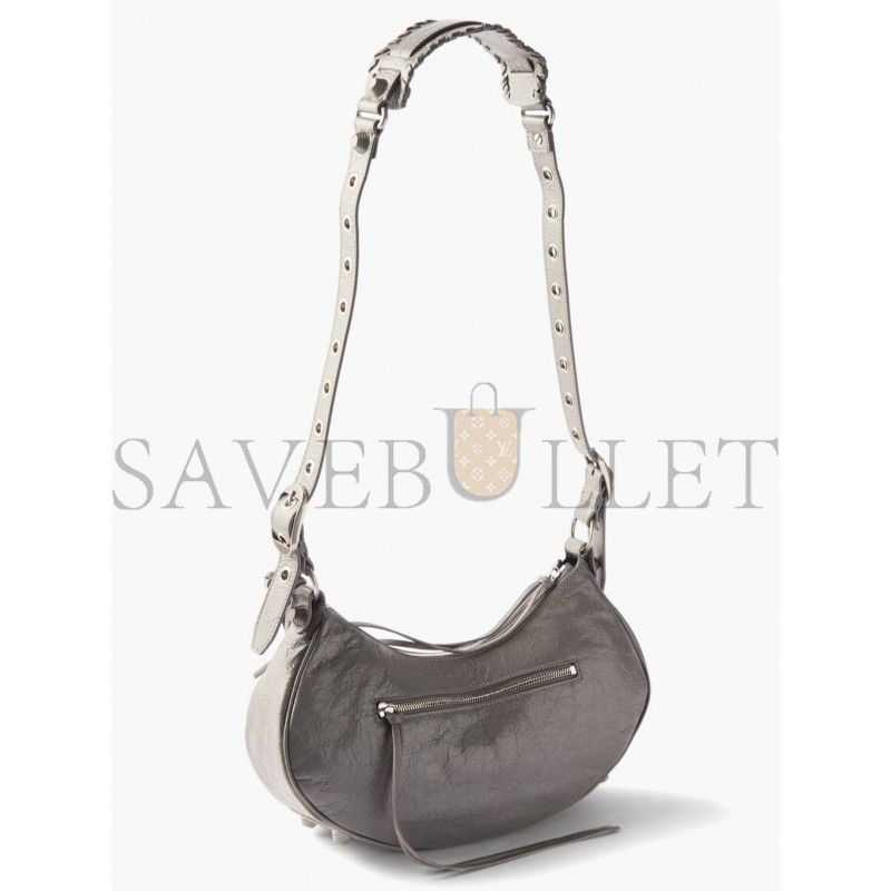 BALENCIAGA GREY CAGOLE S LEATHER SHOULDER BAG MATCHESFASHION US (33*14.7*7.8cm)