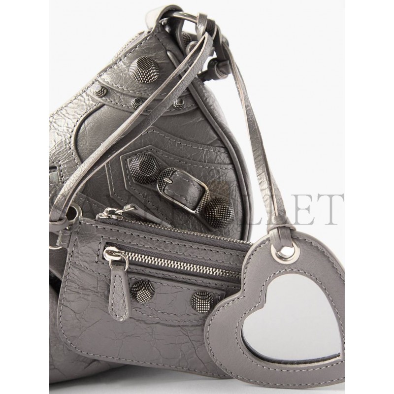 BALENCIAGA GREY CAGOLE S LEATHER SHOULDER BAG MATCHESFASHION US (33*14.7*7.8cm)