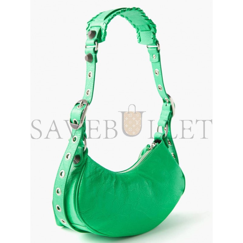 BALENCIAGA GREEN CAGOLE XS STUDDED LEATHER SHOULDER BAG  MATCHESFASHION US (25*17.7*6cm)