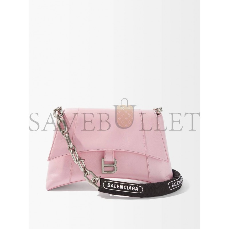 BALENCIAGA PINK DOWNTOWN CHAIN-HANDLE LEATHER SHOULDER BAG MATCHESFASHION US (29*19*10.5cm)