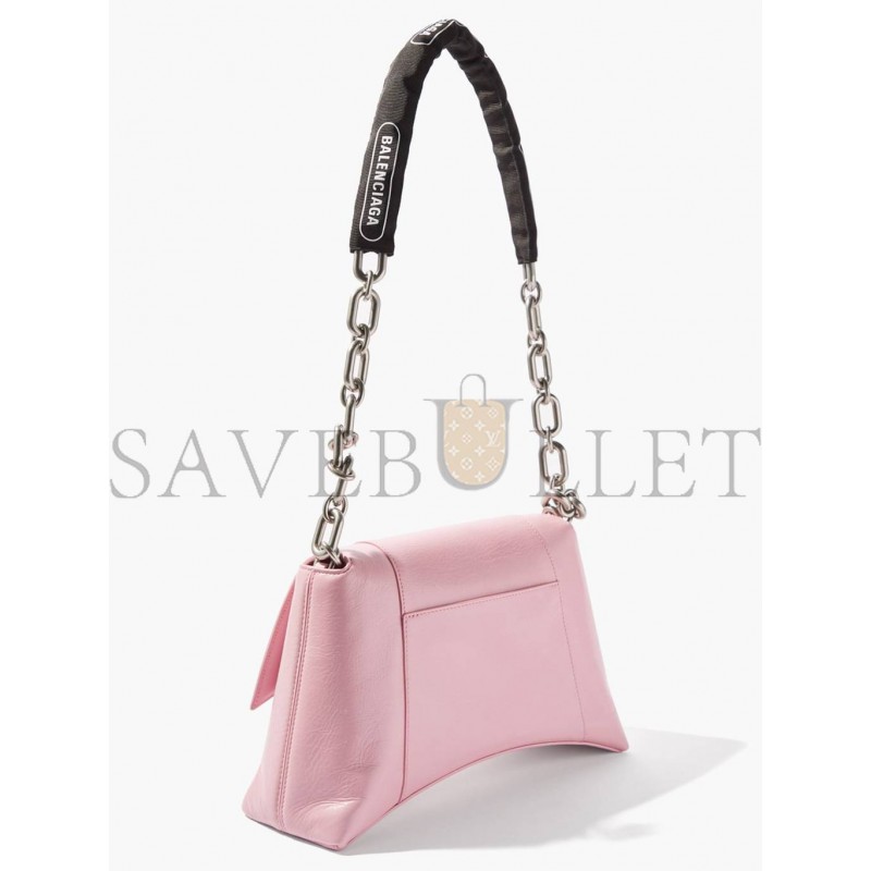 BALENCIAGA PINK DOWNTOWN CHAIN-HANDLE LEATHER SHOULDER BAG MATCHESFASHION US (29*19*10.5cm)