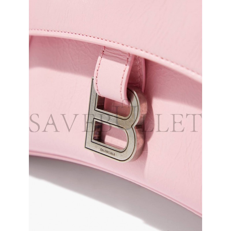 BALENCIAGA PINK DOWNTOWN CHAIN-HANDLE LEATHER SHOULDER BAG MATCHESFASHION US (29*19*10.5cm)