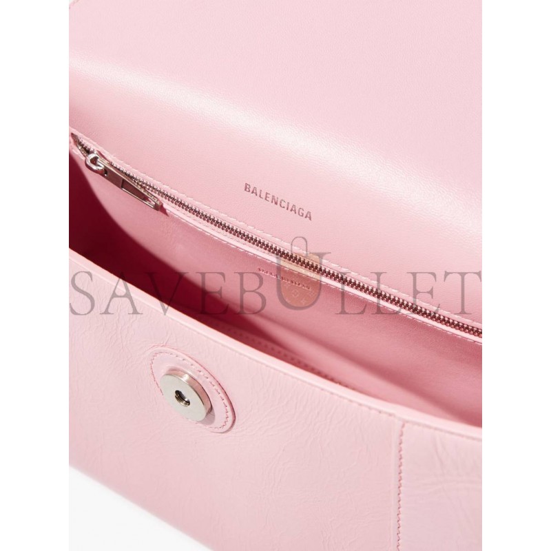 BALENCIAGA PINK DOWNTOWN CHAIN-HANDLE LEATHER SHOULDER BAG MATCHESFASHION US (29*19*10.5cm)